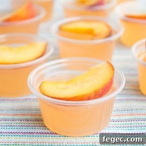 Peach Fizz Jello Shots