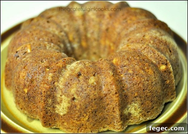 Baked cake on serving platter