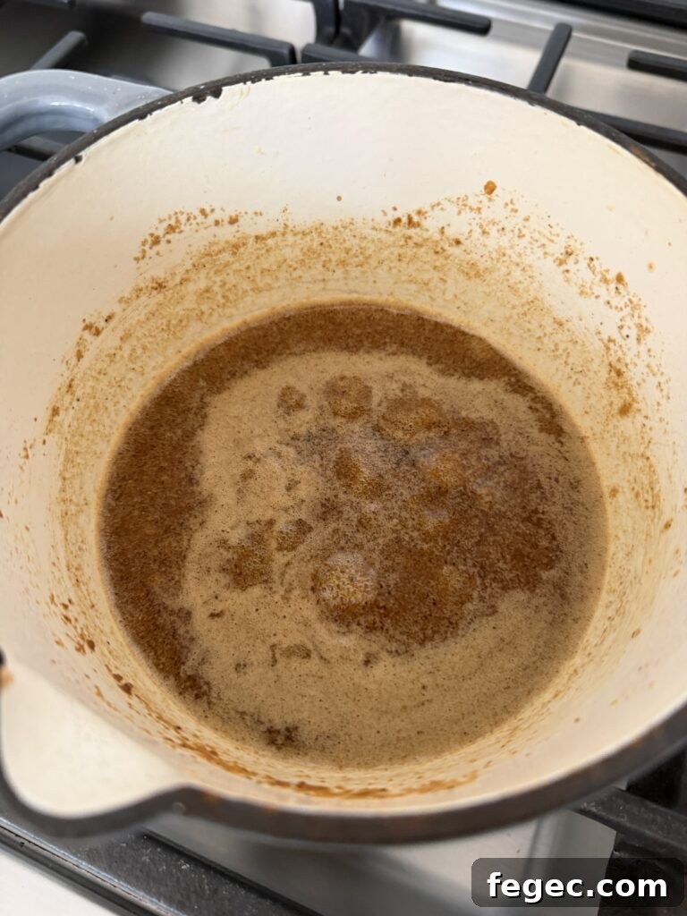 Steakhouse Garlic Butter Marinated Grilled Mushrooms 5 The marinade in a pot