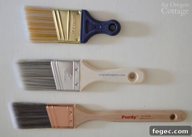 Paint brushes for testing