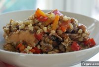 Braised Chicken Thighs with Lentils and Barley Stew Recipe