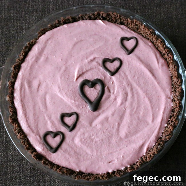 Gluten-free Dairy-free Chocolate Raspberry Mousse Pie