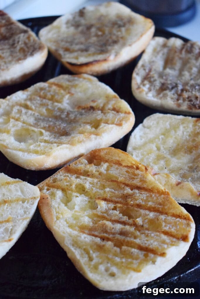 Cooking bread in a skillet.