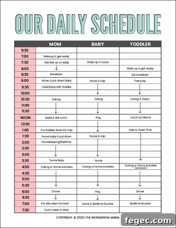 Stay-at-Home Mom Daily Schedule for Toddler and Baby (Free Printable) 6 img 4475 5