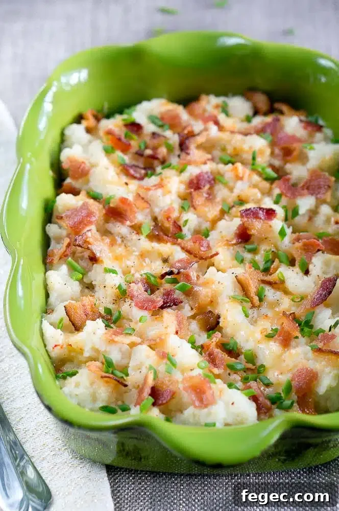 low carb Cauliflower Bake with bacon