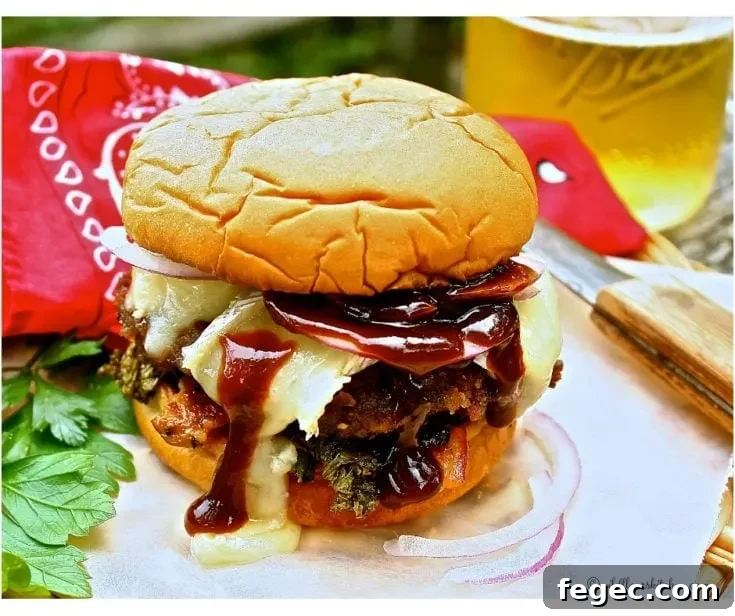 Gettin' Figgy With It Bacon Brie and Kale Sausage Burger