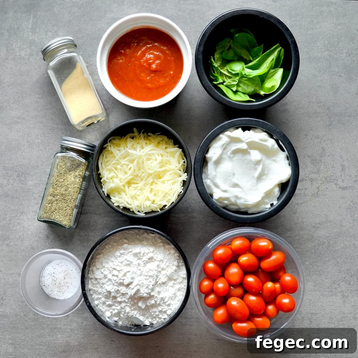 Ingredients needed for WW calzones