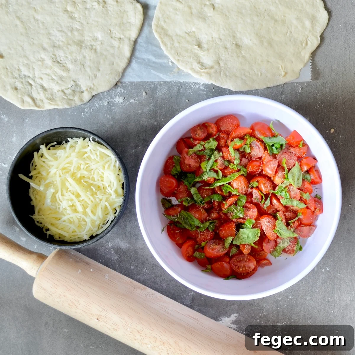 Making calzone filling