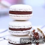 macarons sésame et ganache au chocolat