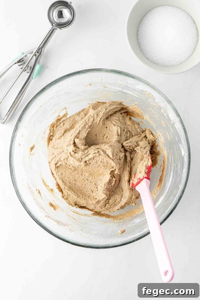 Soft biscuit dough in a bowl