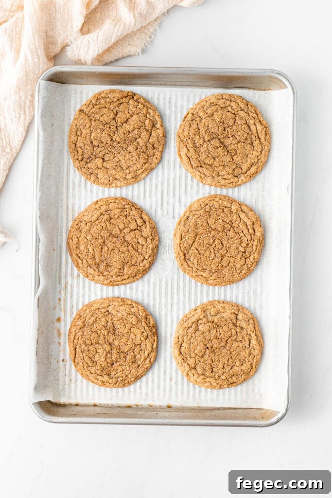 Baked ginger snaps cooling