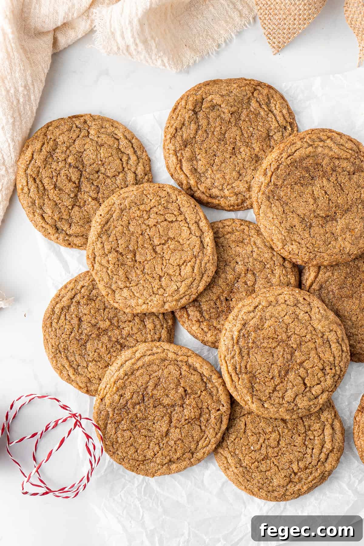 Finished ginger snap biscuits