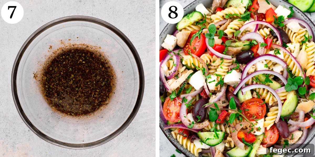 Tasty Italian Chicken Pasta Salad Instructions 7-8