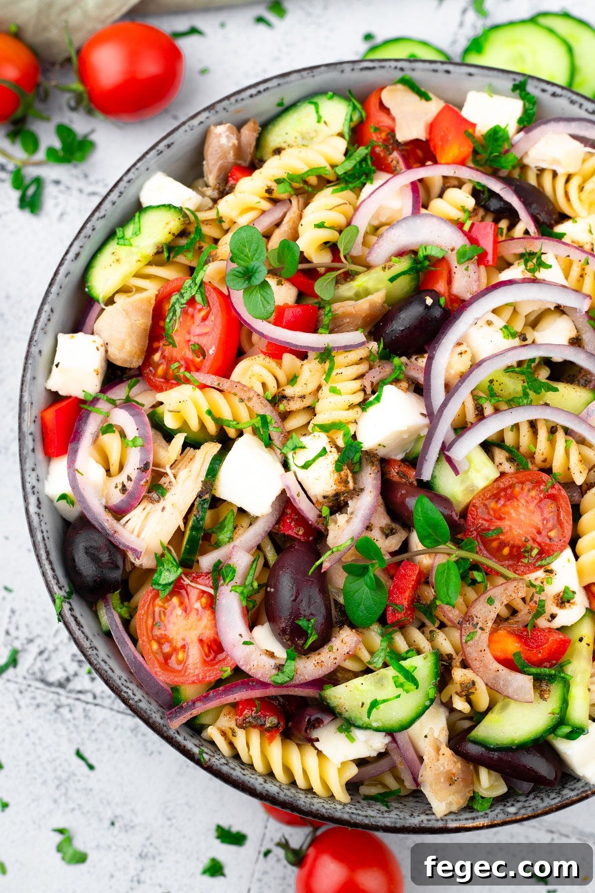 Savory Italian Chicken Pasta Salad