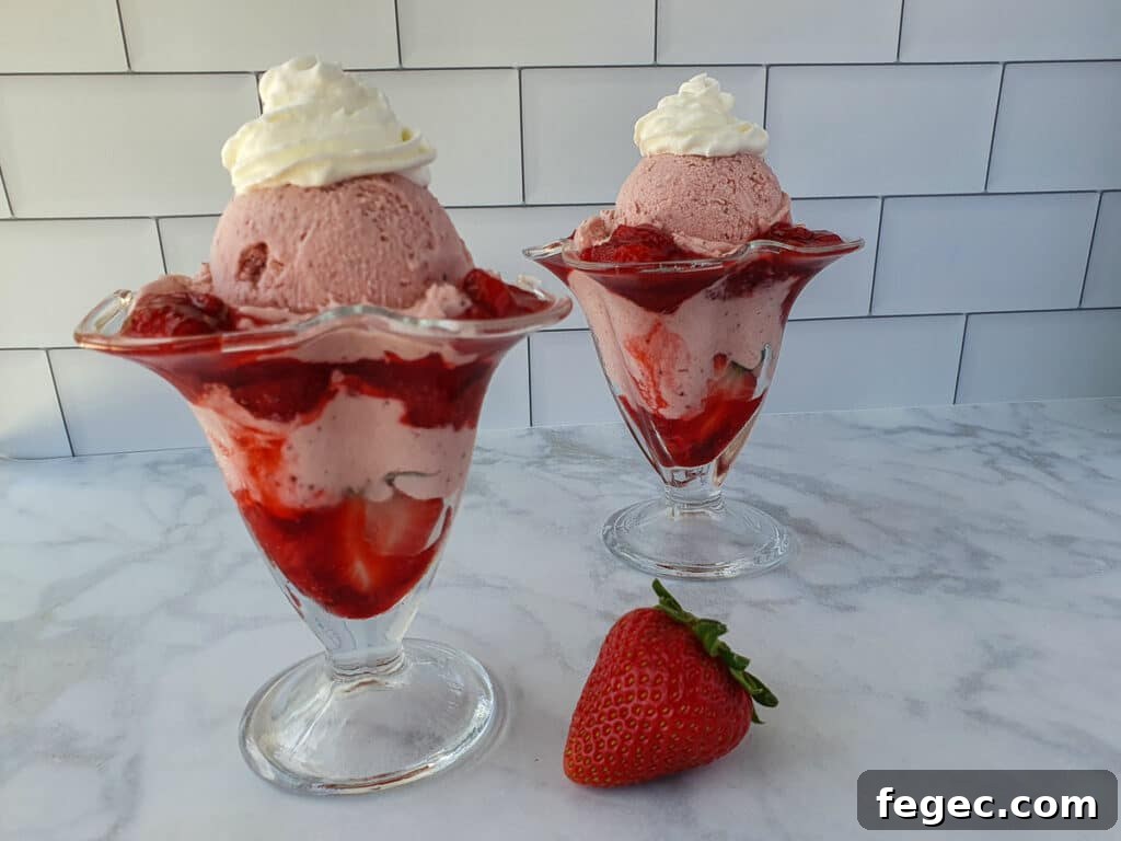 Adding whipped cream to the sundae.
