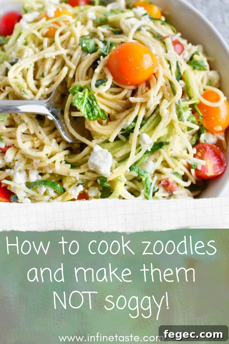 How to cook zoodles and make them not zoggy