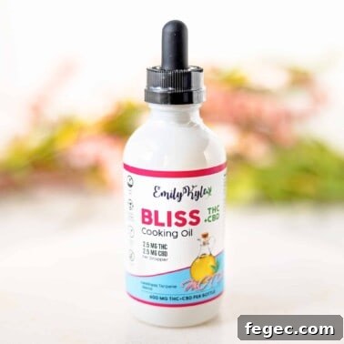 A picture of Emily Kyles Bliss cooking oil.