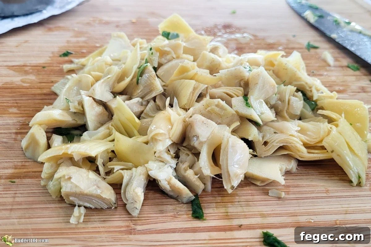 chopped artichoke hearts