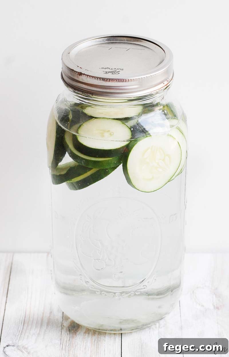 cucumber infused water for diy face toner