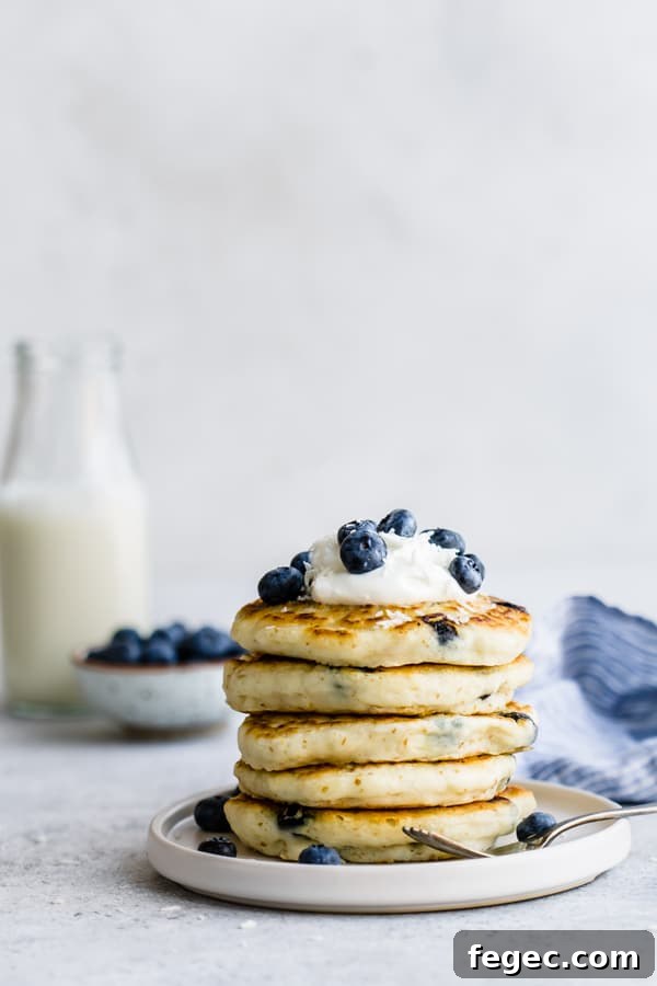 vegan blueberry pancakes