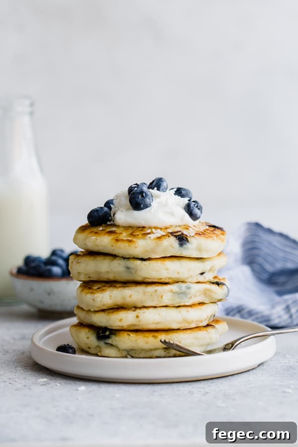 vegan blueberry pancakes