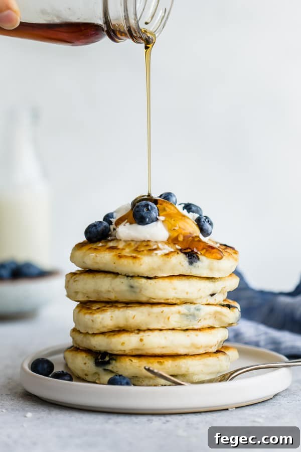 vegan blueberry pancakes
