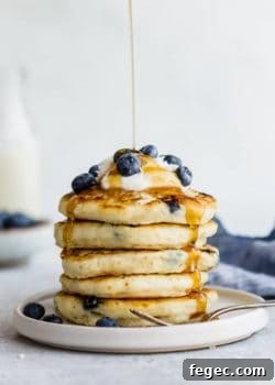 vegan blueberry pancakes