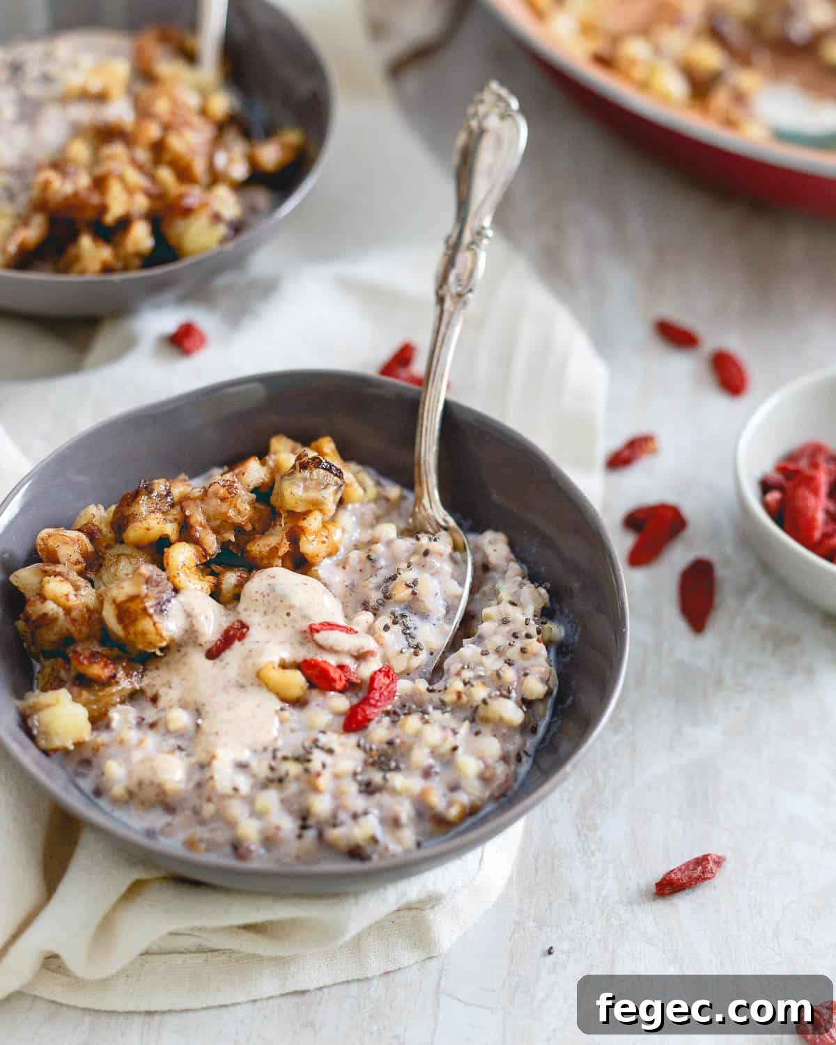 This quinoa cereal is a warm breakfast cereal option with a bit more nutritional bang for your buck than that stuff in the boxes!