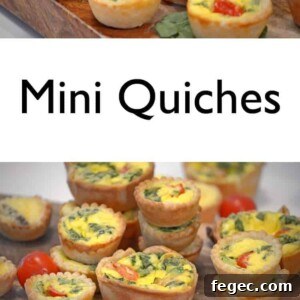Mini Quiches on Platter Talk