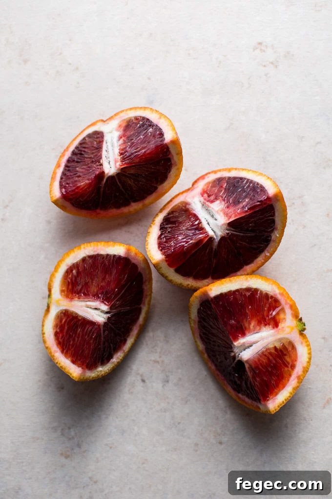blood orange wedges