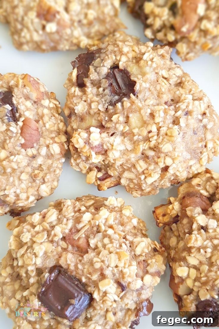 Banana oat cookies