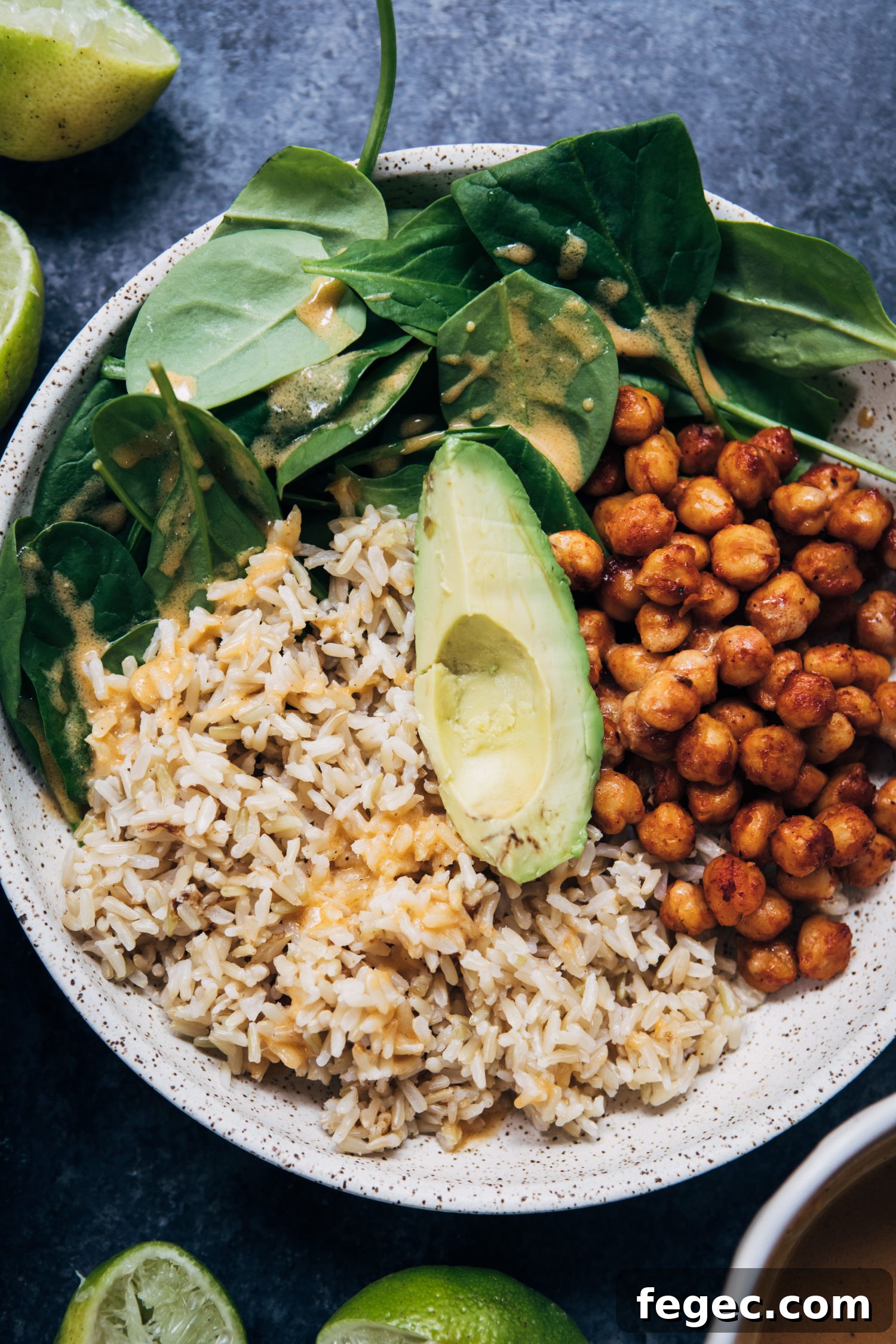 Barbecue Chickpea Rice Bowl | Well and Full | #vegan #recipe
