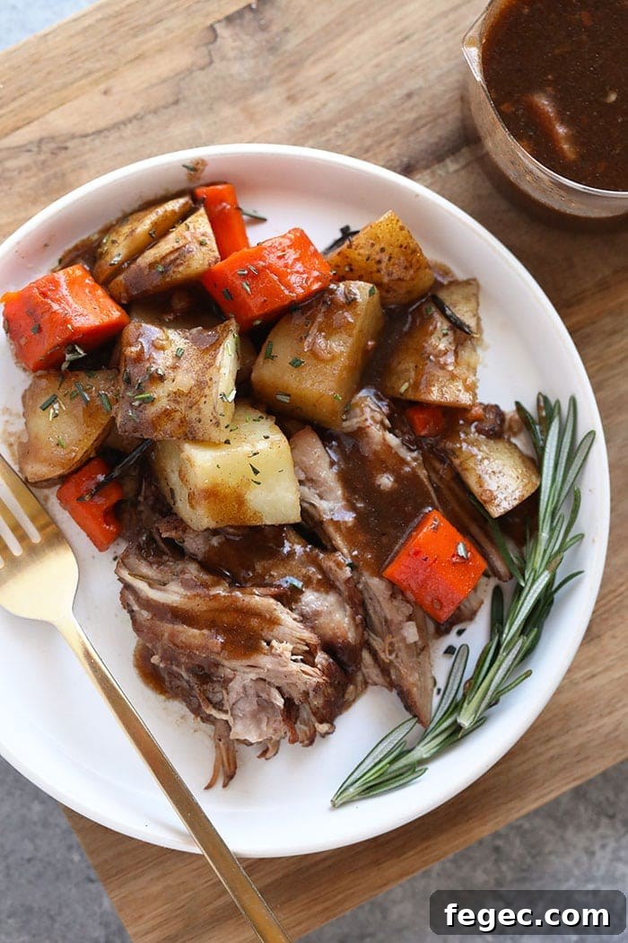 Pork and vegetables on a plate