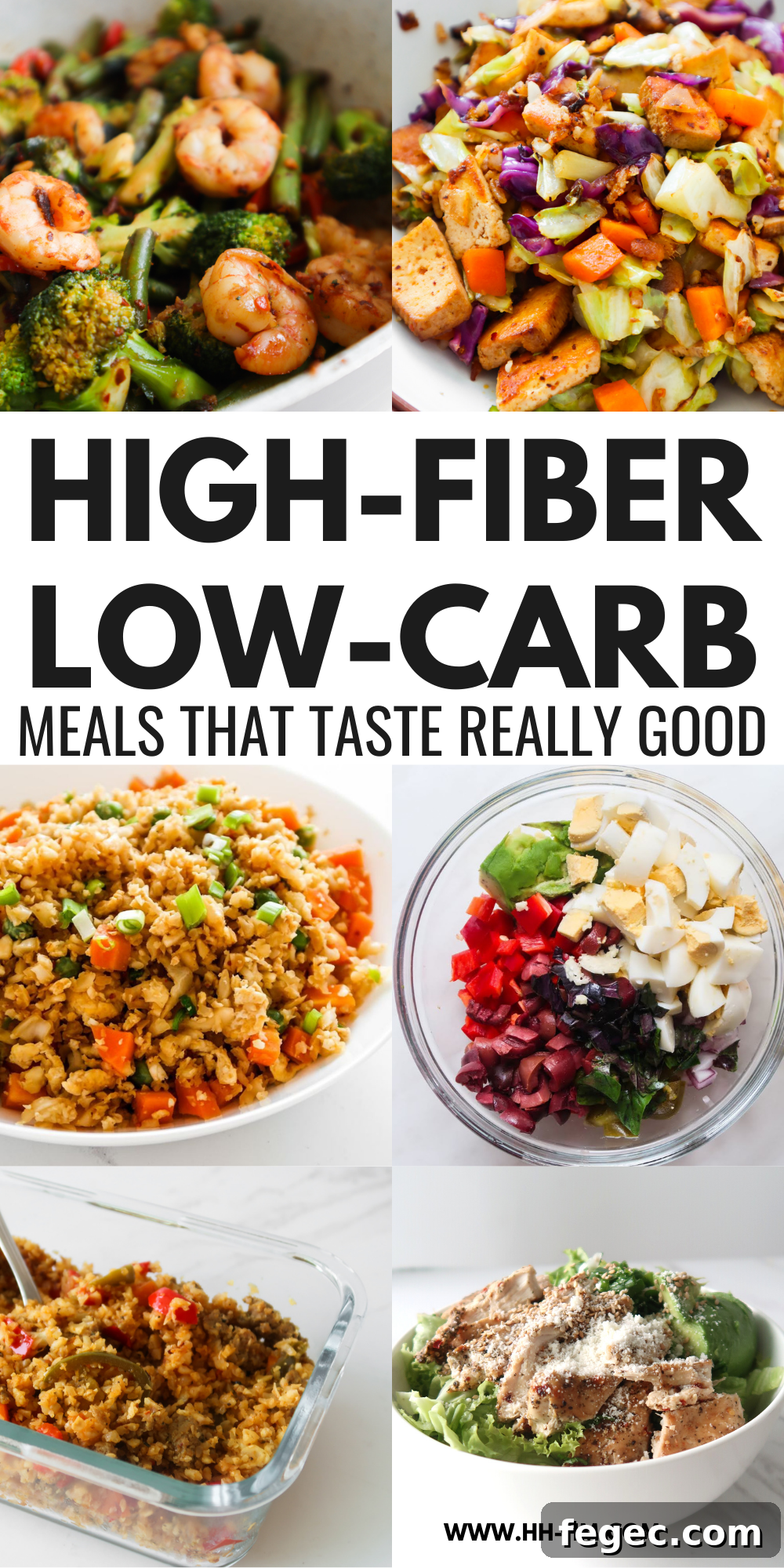 These high fiber low carb recipes are filled with vegetables, protein and healthy fats and are easy, delicious and healthy!