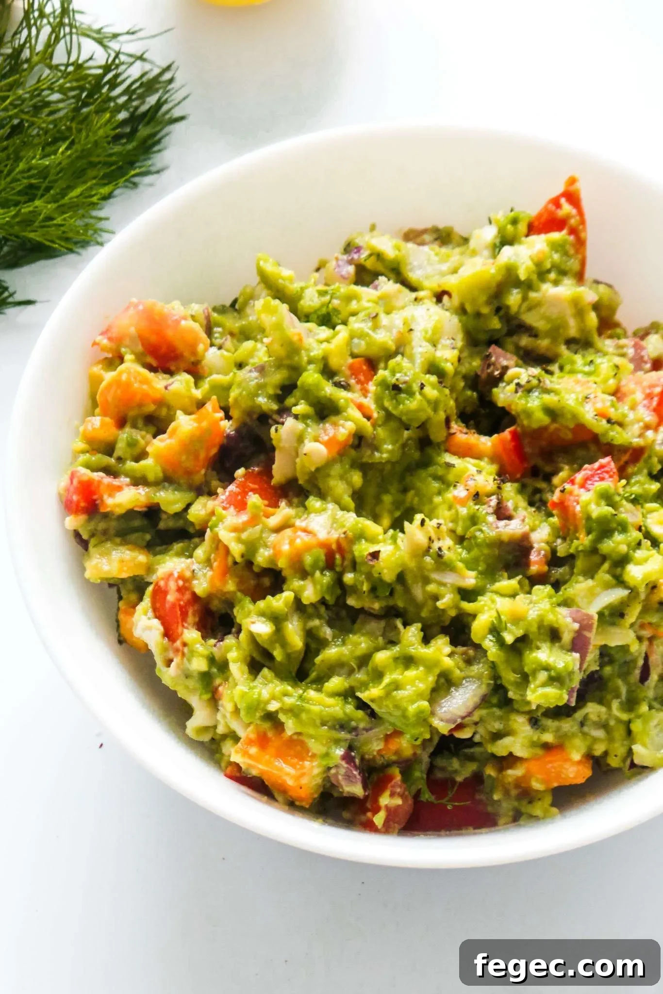 Healthy chicken salad with avocado
