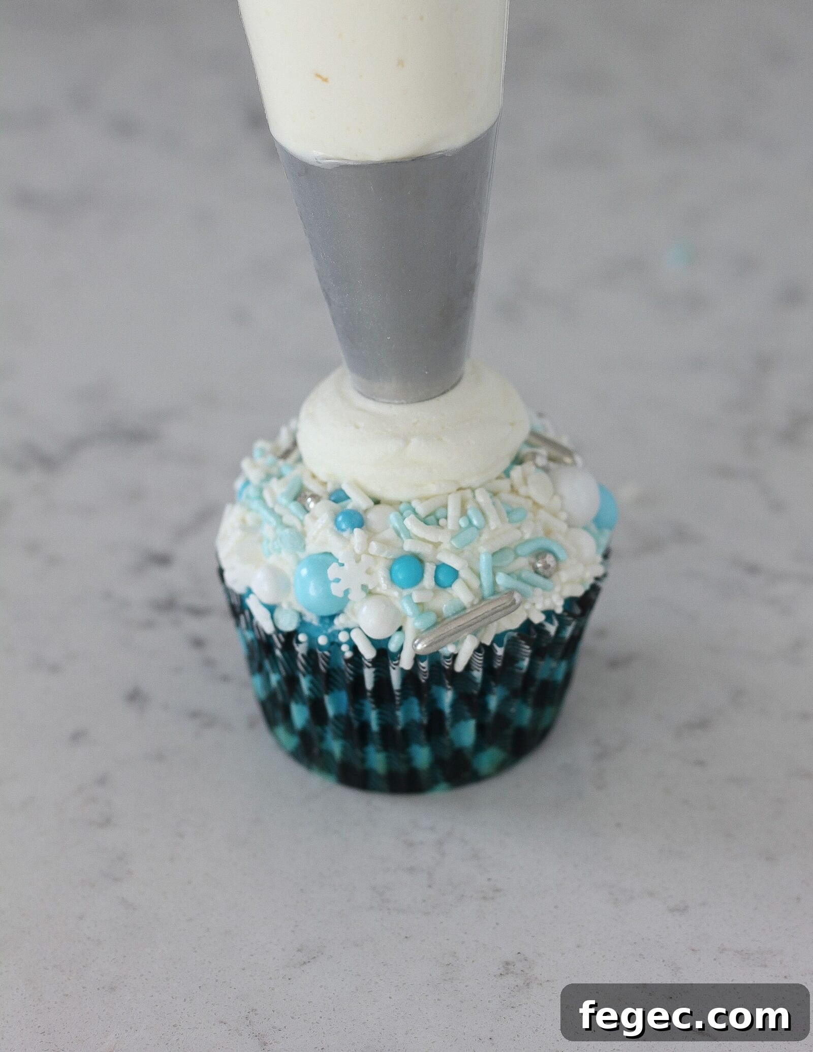 Sprinkle-covered base