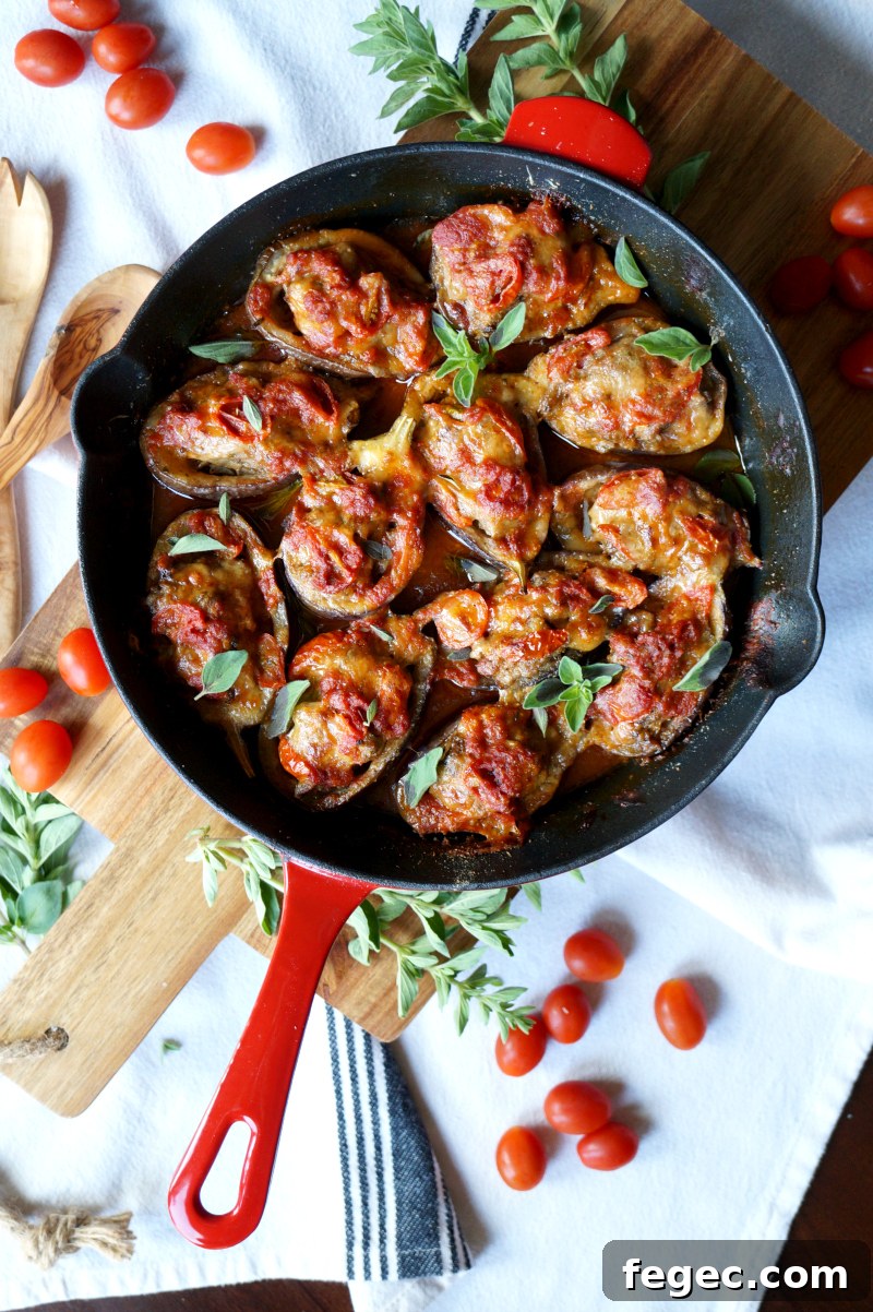 mini stuffed eggplant parmesan | The Baking Fairy