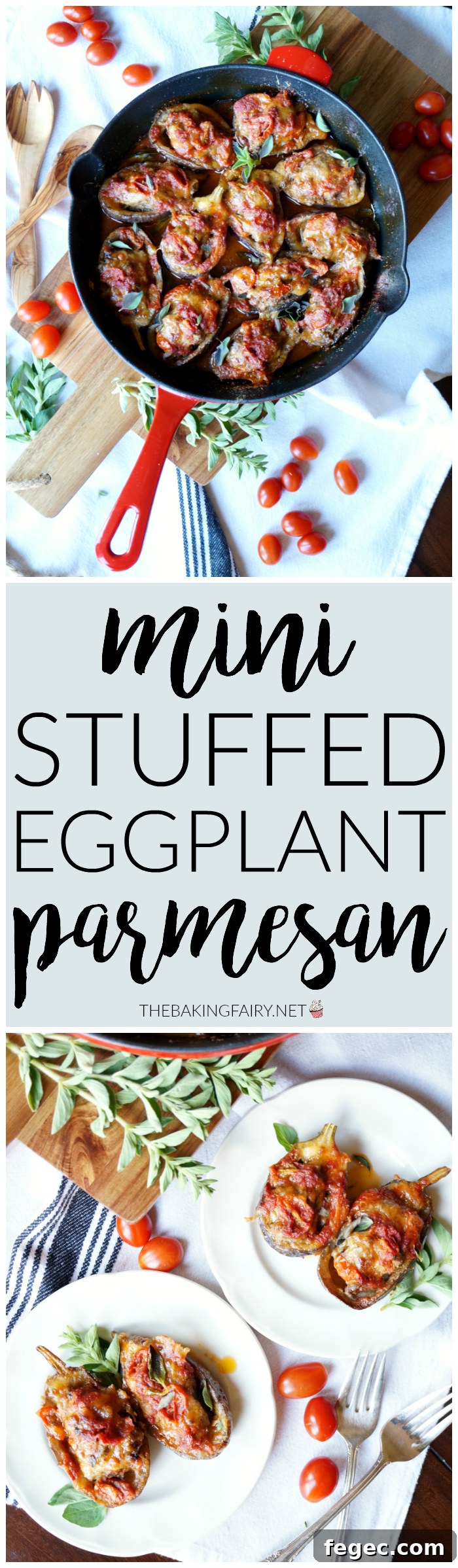 mini stuffed eggplant parmesan | The Baking Fairy