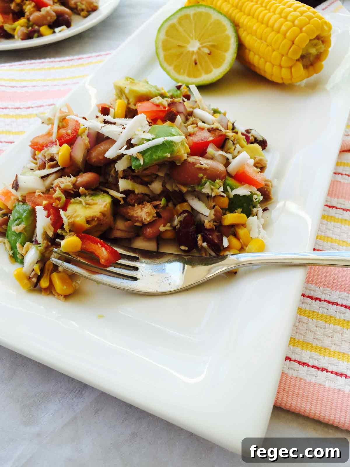 Avocado, Kidney Bean & Coconut Salad with Lime Dressing 2 One can never go wrong with a good old salad recipe, and this kidney beans, avocado and coconut salad is a delight!