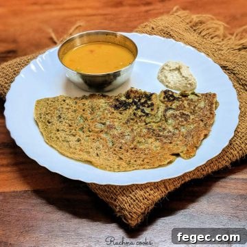 Millet and Lentil Crepes (Bajra Dal Cheela) — Step-by-Step Recipe 2 Millet Lentil Crepe