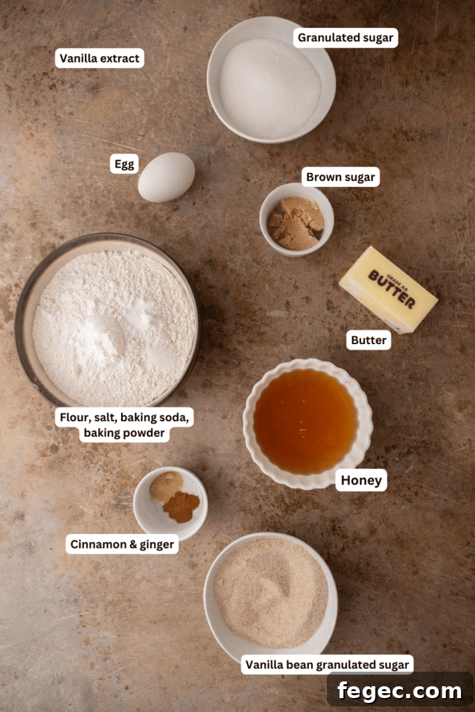 Soft Honey Cookies Recipe for Chewy, Melt-in-Your-Mouth Cookies 3 ingredients on the counter