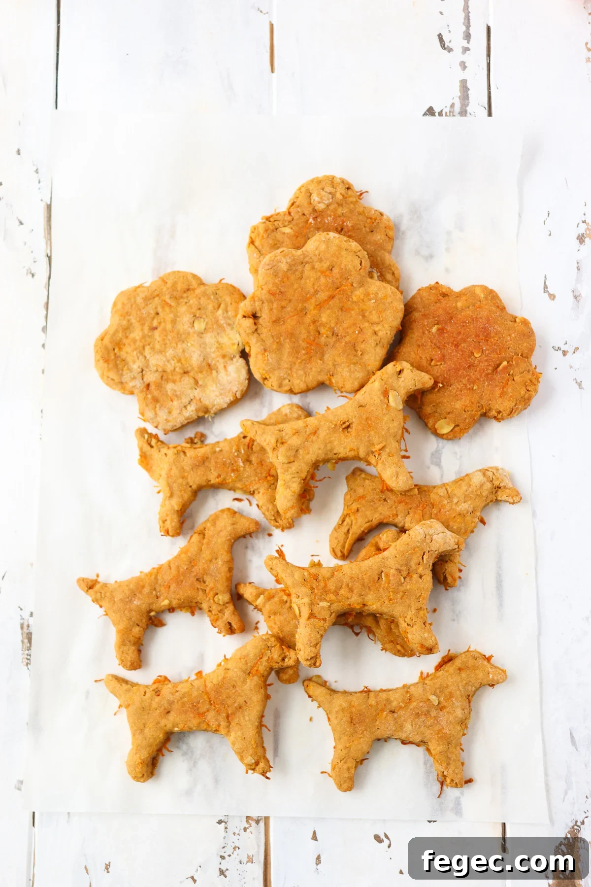 Peanut butter, carrots and oats combine for a healthy treat for your dog