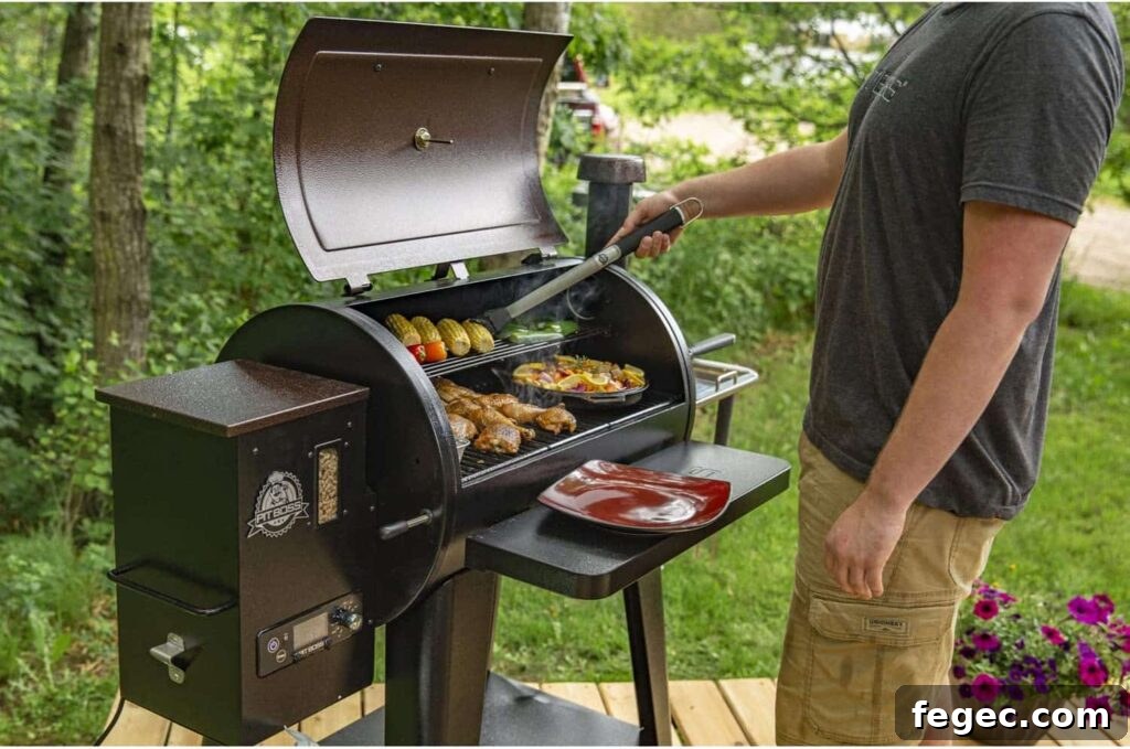How to Smoke Venison Backstrap for Tender, Flavorful Results 5 standing next to a smoker cooking