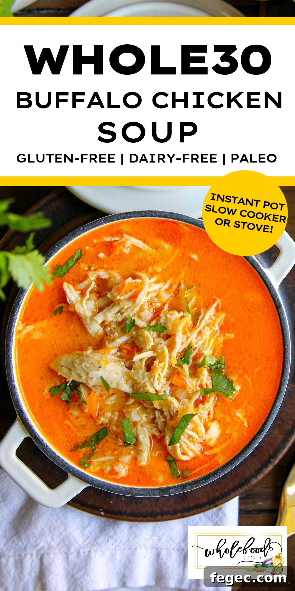 Whole30 Buffalo Chicken Soup Recipe — Spicy Low-Carb Comfort Bowl 6 Whole30 Buffalo Chicken Soup (3)