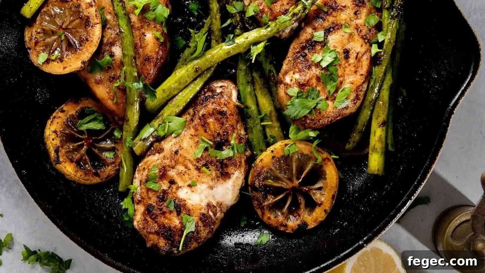 15 Flavor-Packed Skillet Recipes for Quick Cleanup 8 Skillet lemon chicken with browned pieces simmering in bright lemon sauce and herbs.