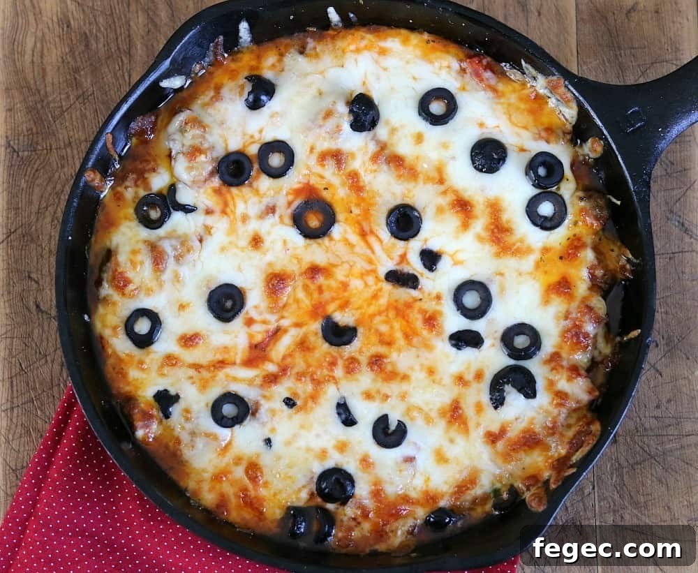 Keto Supreme Pizza Skillet Recipe — Low-Carb One-Pan Pizza 5 keto pizza
