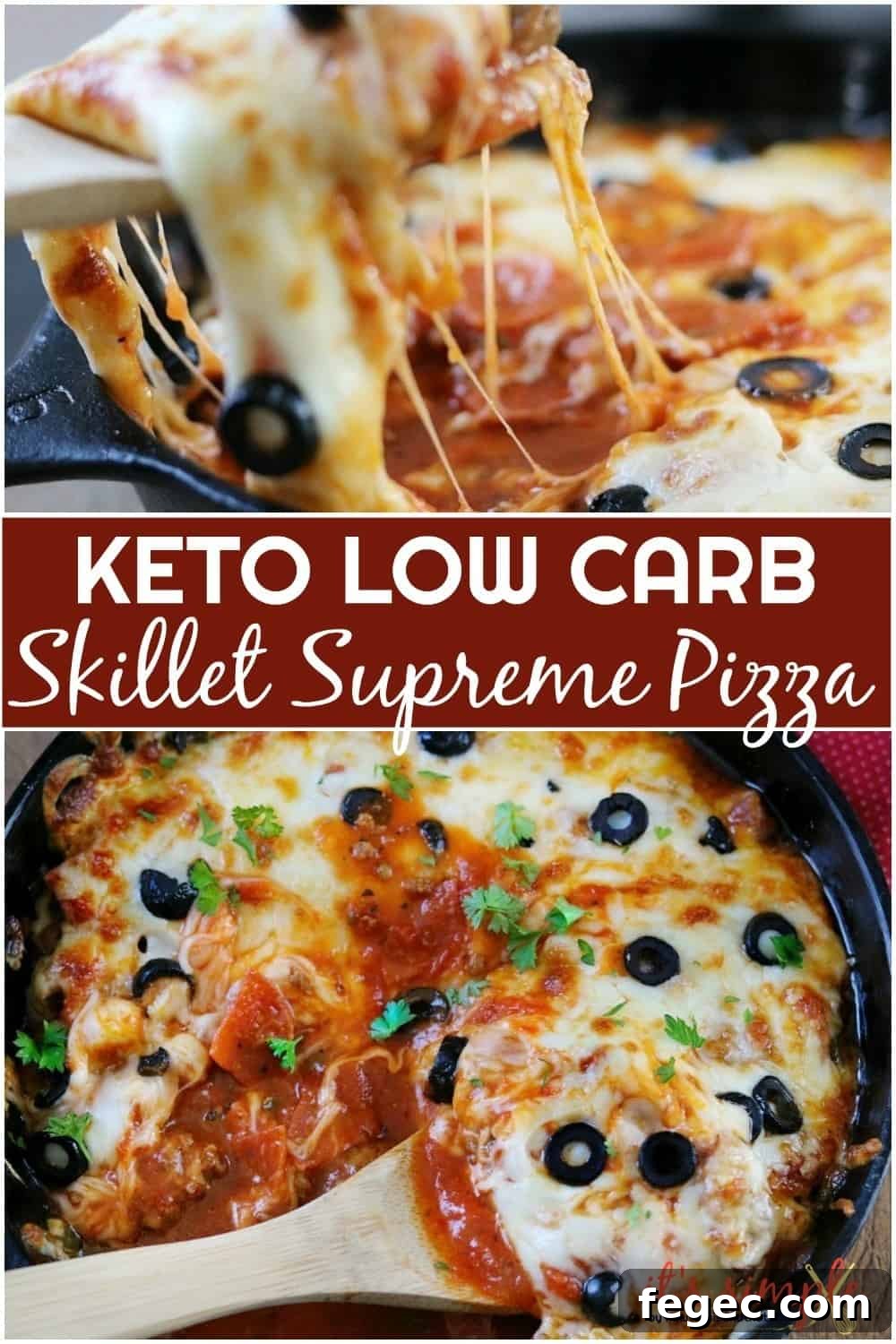 Keto Supreme Pizza Skillet Recipe — Low-Carb One-Pan Pizza 6 keto low carb skillet pizza