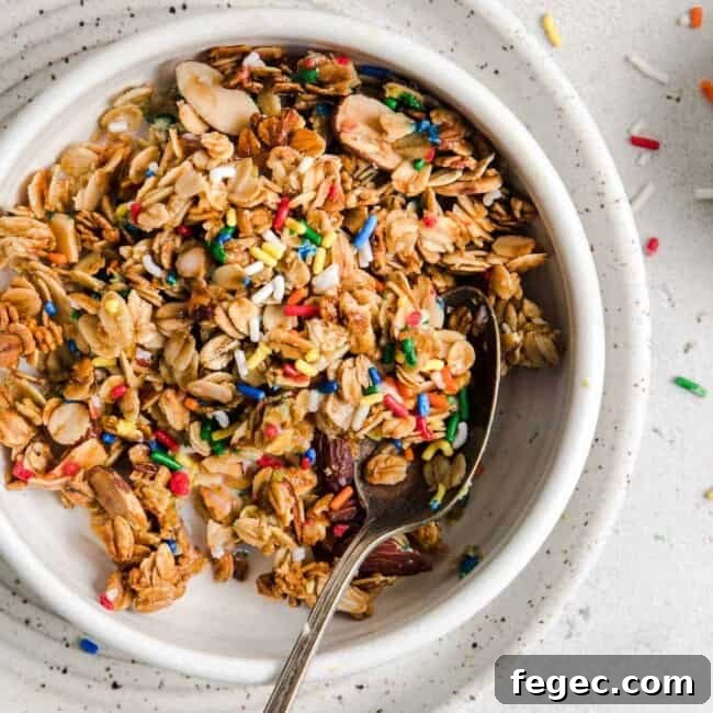 birthday cake granola