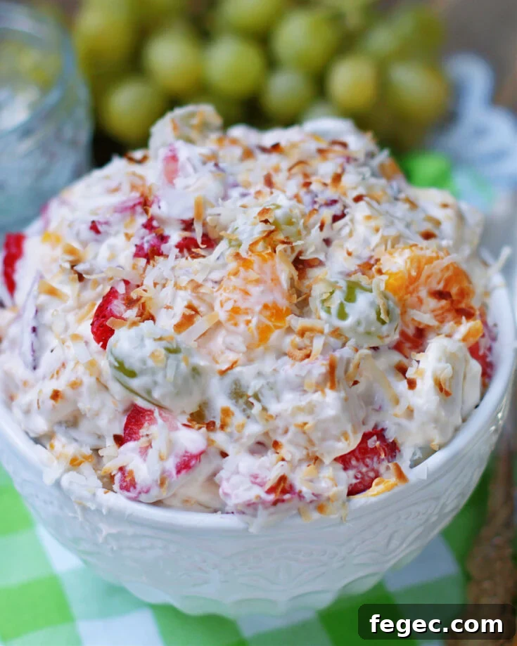 best ambrosia salad with secret ingredient whipped cream dressing