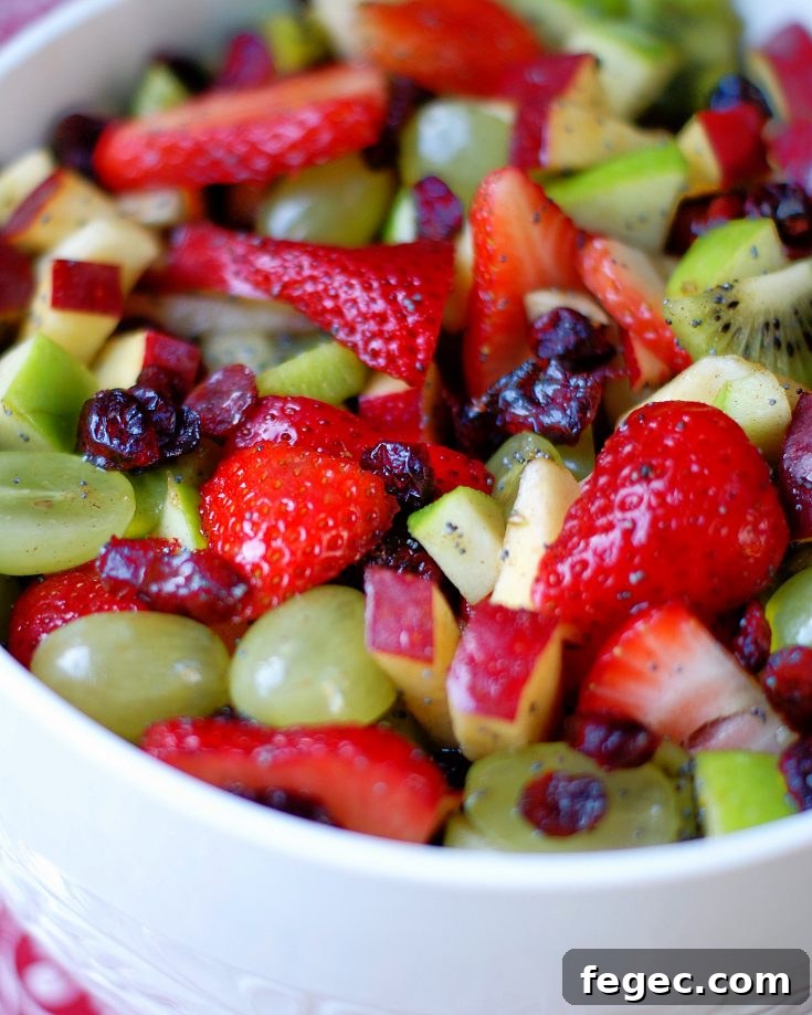 Red & Green Fruit Salad close up